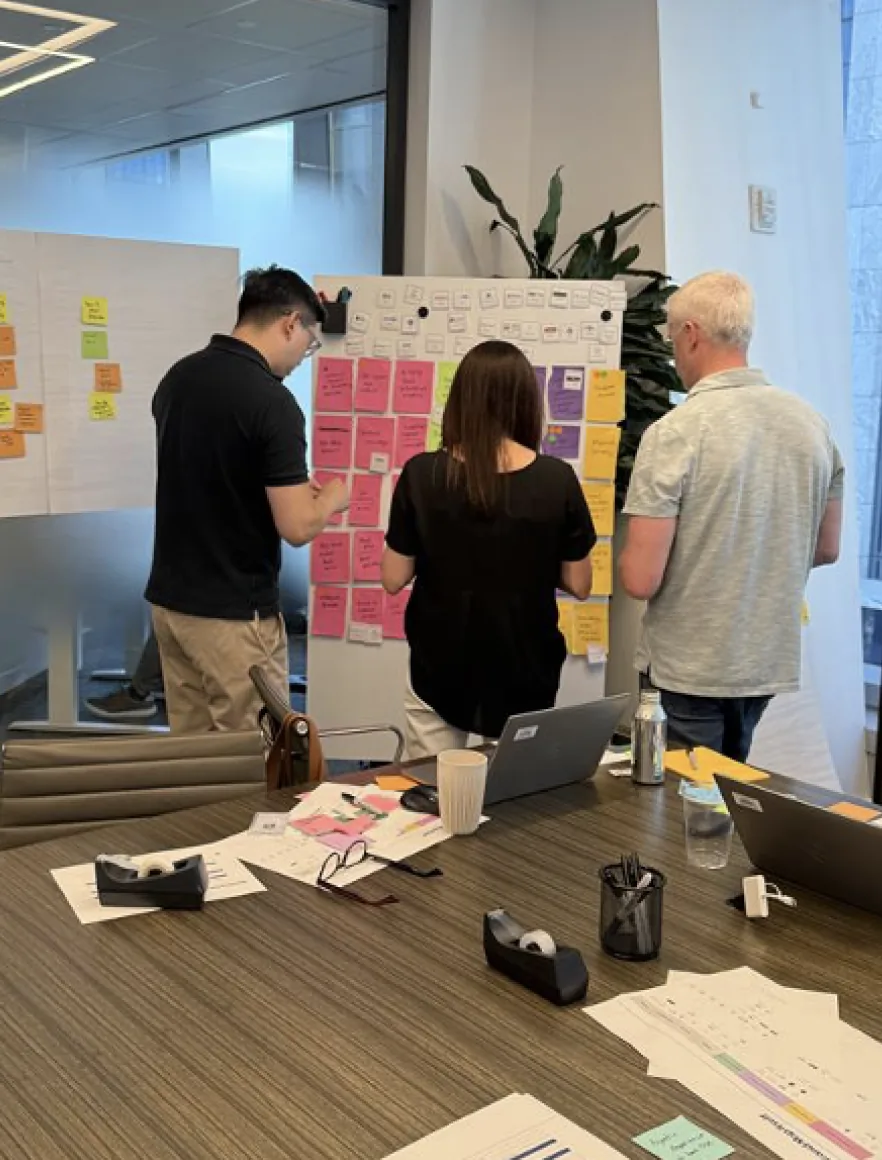 Cross-functional workshop with stakeholders ideating new card value propositions